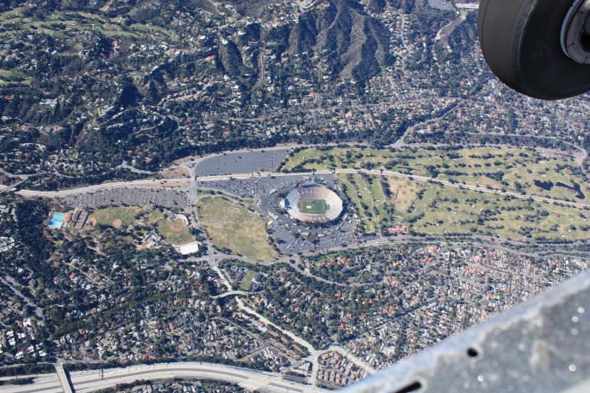 Stadium aerial with aircraft wheel — Pro Rating certification
